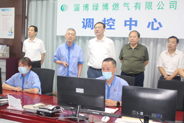 市政府副市长沙向东一行到tqb谈球吧绿博燃气调研督导燃气安全工作(图1)